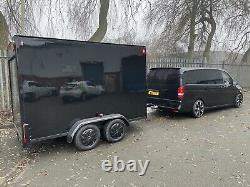 10 Foot Box Trailer Twin Axle 6ft Wide Roller Shutter Led Lighting