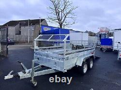 10 ft x 5 ft Trailer 2700kg twin axle with Loading Ramps and 40cm mesh