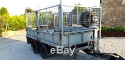 10 x 5.5 Twin Axle Trailer with Mesh Sides, Fitted Tarpaulin 3500kg new tyres
