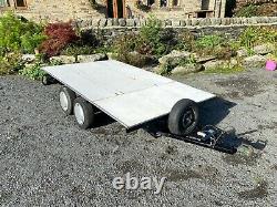 10ft X 6ft Trailer Twin Axle Plant Farm Flatbed Quad Car Van Cheap No Vat