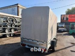 10x5ft Twin Axle Trailer High Frame and Cover UNBRAKED 750kg 300cm x 150cm