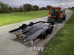 12.5x6ft Twin Axle Car Trailer Transporter Track Race Recovery Like Brian James