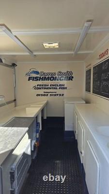 12ft Twin Axle Fishmonger Market Trailer Wet Fish Counter catering Needs TLC