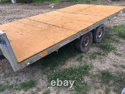 12ft Twin Axle Strong Flat Bed Drop Side Plant Removal Builder Car Cargo Trailer