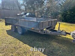 12ft x 6ft 6 Ifor Williams LM126 TWIN-AXLE DROPSIDE Trailer