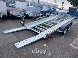 13.2ft x 6ft 2000kg Tilt Car Transporter Trailer TWIN Axle 4m x 1.8m
