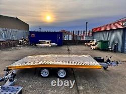 13.4ft x 6.4ft Trailer Twin Axle BEAVER TAIL 4m x 1.95m 2700kg WHEEL SIZE 13