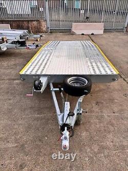 13.4ft x 6.4ft Trailer Twin Axle BEAVER TAIL 4m x 1.95m 2700kg WHEEL SIZE 13