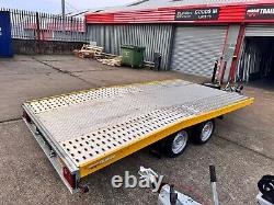 13.4ft x 6.4ft Trailer Twin Axle BEAVER TAIL 4m x 1.95m 2700kg WHEEL SIZE 13