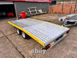 13.4ft x 6.4ft Trailer Twin Axle BEAVER TAIL 4m x 1.95m 2700kg WHEEL SIZE 13