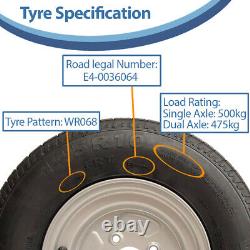 145R10 Twin Axle Trailer Kit High Speed Road Legal Wanda Wheels Hub & Stub Axles