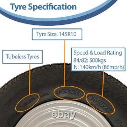 145R10 Twin Axle Trailer Kit High Speed Road Legal Wheels ALKO Axles & Tow Hitch