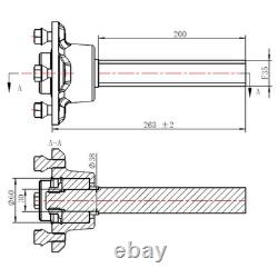 145R10 Twin Axle Trailer Kit High Speed Road Legal Wheels Hub & Stub Axles Hitch