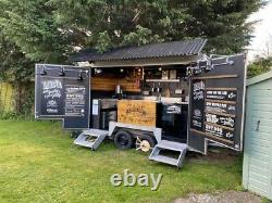 14ft twin axle mobile catering trailer Steampunk BBQ Smoke House