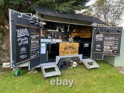 14ft twin axle mobile catering trailer Steampunk BBQ Smoke House