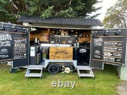 14ft twin axle mobile catering trailer Steampunk BBQ Smoke House