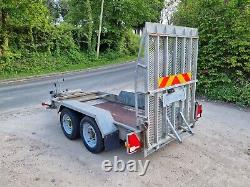 £1500+vat=£1800 2017 Indespension Twin Axle mini digger Plant 2700kg 9x4 Trailer