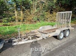 £1500+vat=£1800 2017 Indespension Twin Axle mini digger Plant 2700kg 9x4 Trailer