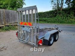 £1500+vat=£1800 2017 Indespension Twin Axle mini digger Plant 2700kg 9x4 Trailer