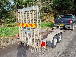 £1500+vat=£1800 2017 Indespension Twin Axle mini digger Plant 2700kg 9x4 Trailer