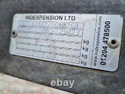 £1500+vat=£1800 2017 Indespension Twin Axle mini digger Plant 2700kg 9x4 Trailer