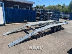 15ft TRAILER 2700kg Beaver Tail Car Transporter Twin Axle 450cm x 210cm