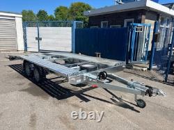 15ft TRAILER 2700kg Beaver Tail Car Transporter Twin Axle 450cm x 210cm