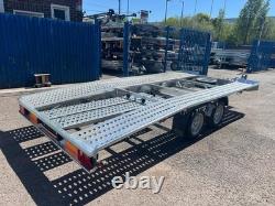 15ft TRAILER 2700kg Beaver Tail Car Transporter Twin Axle 450cm x 210cm
