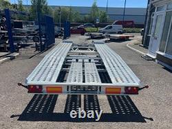 15ft TRAILER 2700kg Beaver Tail Car Transporter Twin Axle 450cm x 210cm
