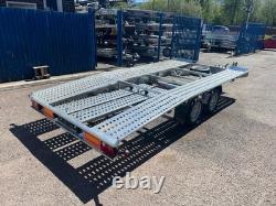 15ft TRAILER 2700kg Beaver Tail Car Transporter Twin Axle 450cm x 210cm