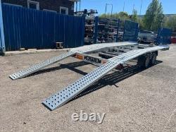 15ft TRAILER 2700kg Beaver Tail Car Transporter Twin Axle 450cm x 210cm