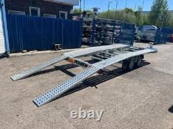 15ft TRAILER 2700kg Beaver Tail Car Transporter Twin Axle 450cm x 210cm