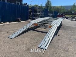 15ft TRAILER 2700kg Beaver Tail Car Transporter Twin Axle 450cm x 210cm