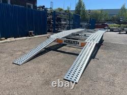 15ft TRAILER 2700kg Beaver Tail Car Transporter Twin Axle 450cm x 210cm