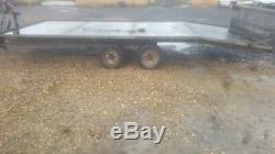 16 Ft Tilt Bed Heavy Duty Car Transporter Trailer Twin Axle Ramps