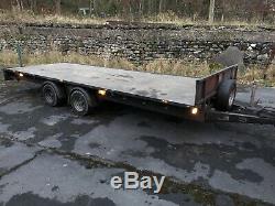 18ft Twin axle Flat Bed Trailer Ifor Williams LM186 Car Transporter Ramps