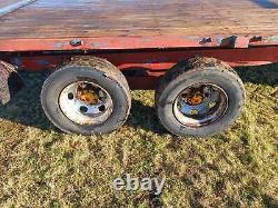 18ft x 7ft twin axle flat bed hay/strawithsilage bale trailer