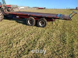 18ft x 7ft twin axle flat bed hay/strawithsilage bale trailer