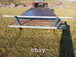 18ft x 7ft twin axle flat bed hay/strawithsilage bale trailer