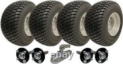 18x8.50-8 Twin Axle ATV Grass Trailer Kit Wheels Hub & Stub Axles + Hitch 1500kg