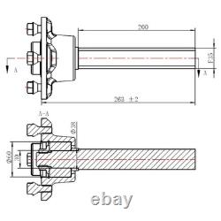 18x8.50-8 Twin Axle ATV Grass Trailer Kit Wheels Hub & Stub Axles + Hitch 1500kg