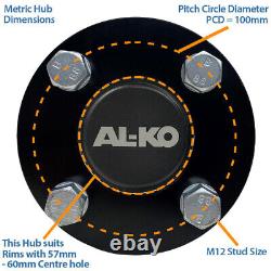 18x8.50-8 Twin Axle ATV Trailer Kit Wheels, AKLO Hub & Stub Axles + Hitch 1500kg