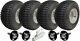 18x9.50-8 Twin Axle Atv Knobby Quad Trailer Kit Wheels, Axles, Steel Hitch 408kg