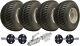 18x9.50-8 Twin Axle Atv Knobby Trailer Kit Wheels, Alko Axles Swivel Hitch 408kg