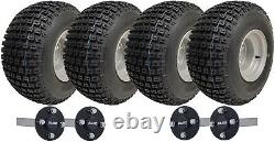 18x9.50-8 Twin Axle ATV Quad Trailer Kit 4 Knobby Wheels AL-KO Hub & Stub 408kgs