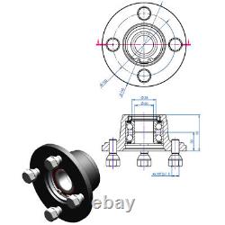 18x9.50-8 Twin Axle ATV Quad Trailer Kit 4 Knobby Wheels AL-KO Hub & Stub 408kgs