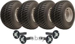 18x9.50-8 Twin Axle ATV Quad Trailer Kit 4-P332 Grass Wheels 4 Stub Axles 1500kg