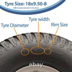18x9.50-8 Twin Axle ATV Quad Trailer Kit 4-P332 Grass Wheels 4 Stub Axles 1500kg