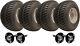 18x9.50-8 Twin Axle Atv Quad Trailer Kit Four P332 Grass Wheels Spp Axles 1500kg