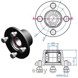 18x9.50-8 Twin Axle ATV Quad Trailer Kit Four P332 Grass Wheels SPP Axles 1500kg